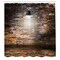 Ambesonne Brick Wall Shower Curtain, Dark Cracked Bricks and Ceiling Urban Lifestyle Building Modern City Theme Image, Cloth Fabric Bathroom Decor Set with Hooks, 69" W x 70" L, Black Red